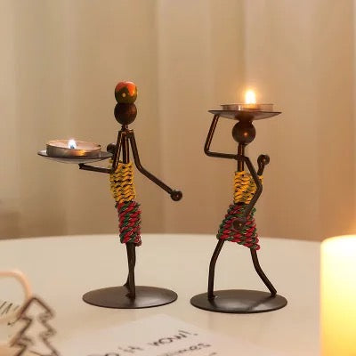African Candle Holders
