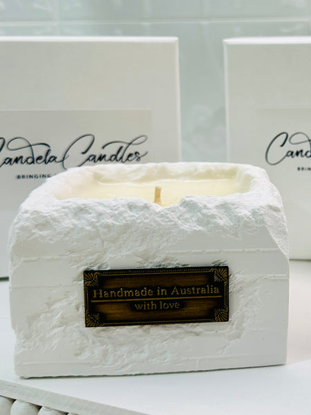 Eco friendly white earth candle Large