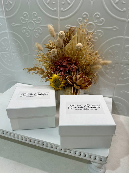 Eco friendly white earth candle Large