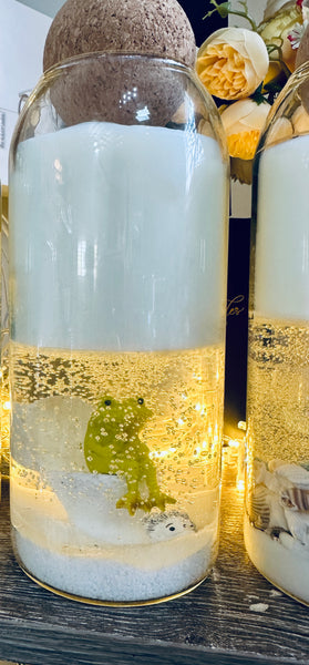 Frog & Porcupine Candle