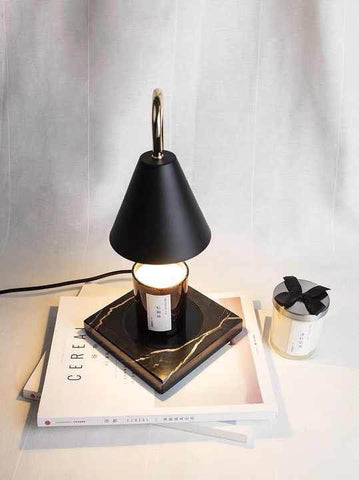 Candle Burner Modern Design Black and gold