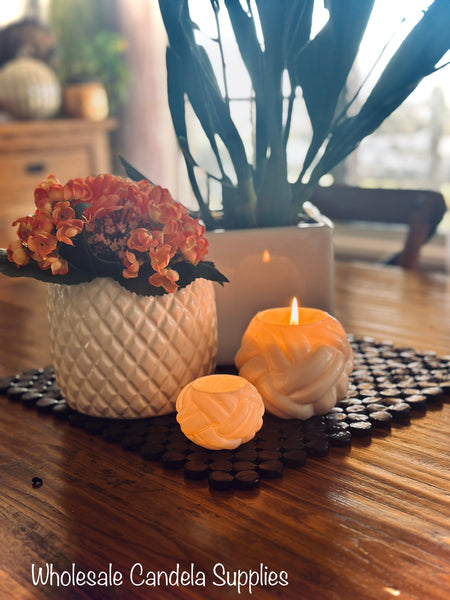 Rope candles set of 2 (white)