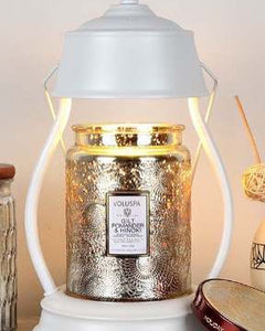 White Candle burner No Flame Vintage Design