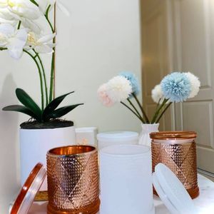 Rose Gold Beautifully Embossed Candle