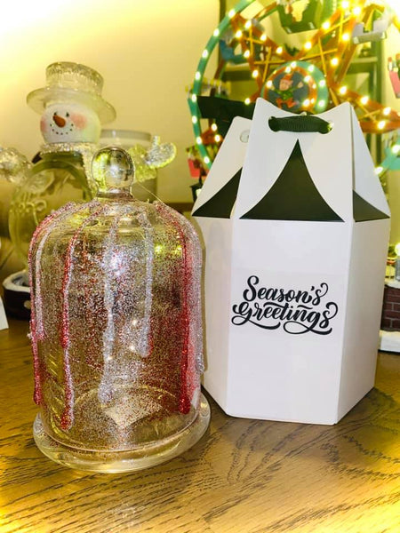 Sparkly Christmas Glass Jars