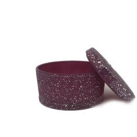 Plum & Rose Gold Speckle Candle with Lid