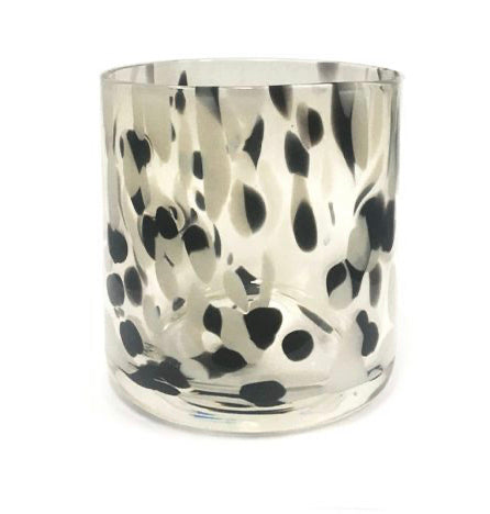 Large Dalmatian glass vessel