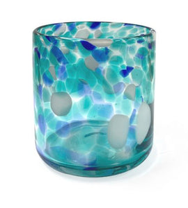 Large Santorina blue glass vessel
