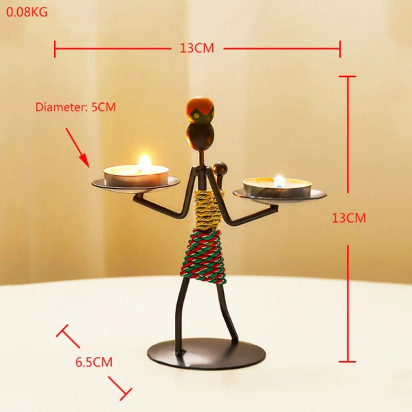 African Candle Holders