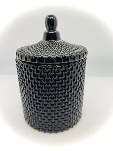 Matt Black Carousel Candle with Lid