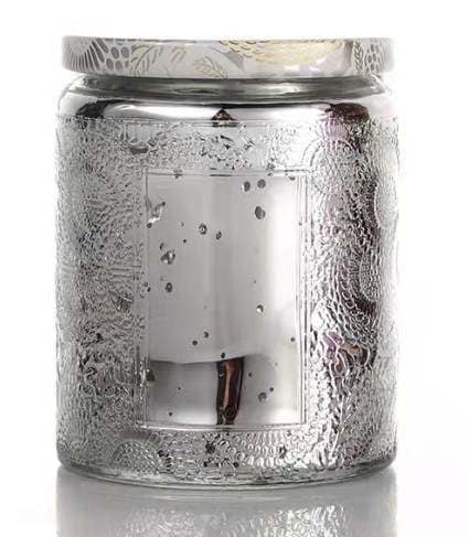 Embossed glass vintage coloured (Large)