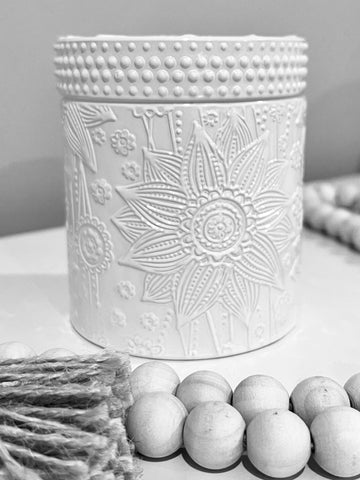 Lotus Vessel in white