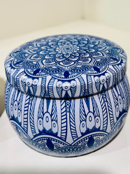 Blue & White Hampton tins (Box Set of 4)